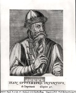 ヨハネス・グーテンベルクの肖像（c.1400-68）